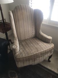 two matching arm chairs 