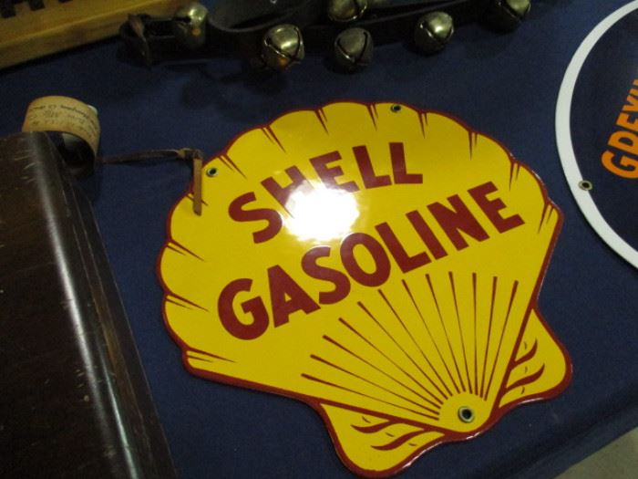 Shell Gasoline tin sign