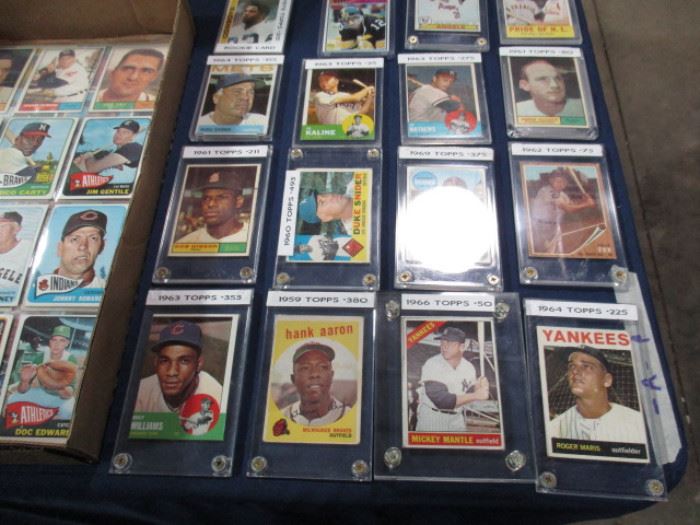 Vintage baseball trading cards