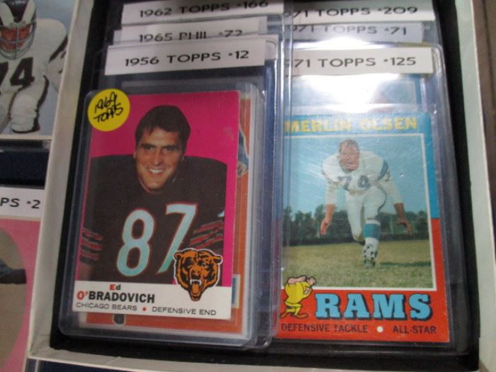 Vintage Topps sports trading cards football
