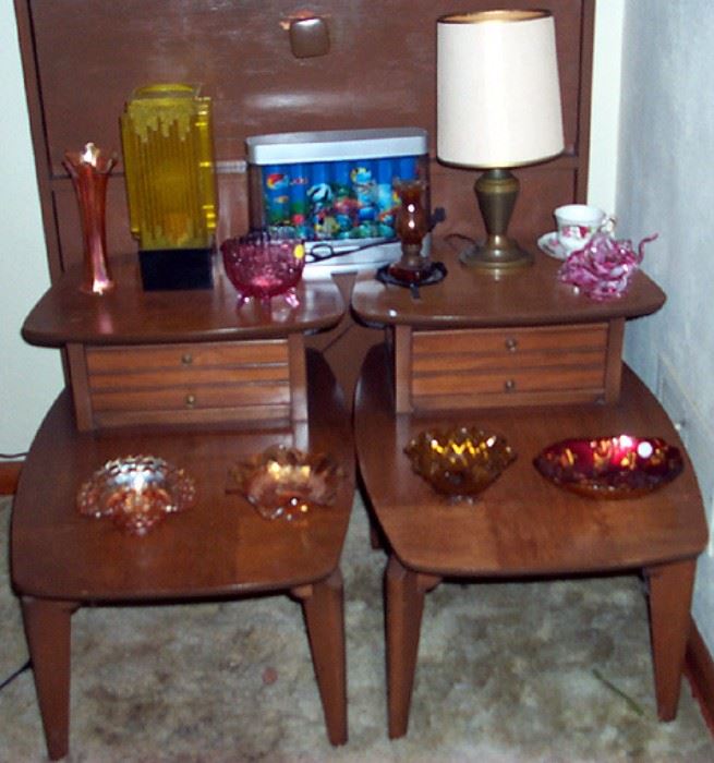 End tables, carnival glass, etc...