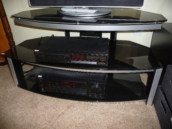 TV STAND, ELECTRONICS