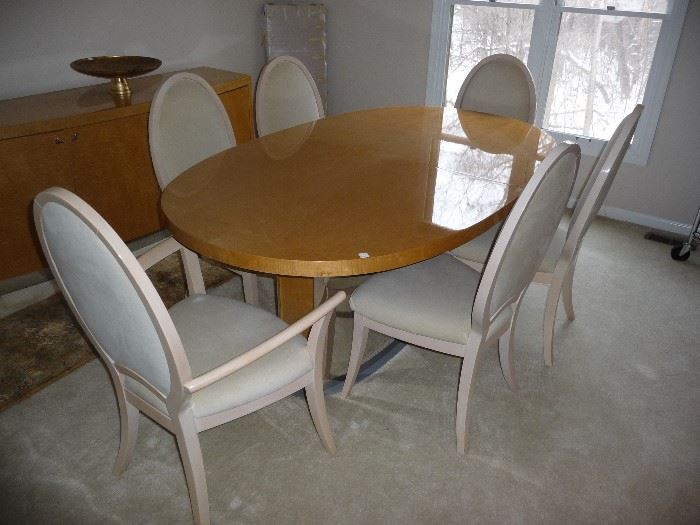 WEIMAN DINING TABLE W/6 CHAIRS