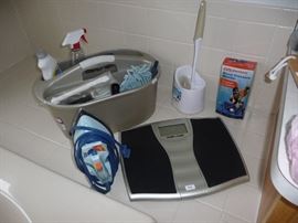 CLEANING SUPPLIES, WEIGHT SCALE, IRON
