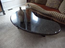HAND CRAFTED KIDNEY SHAPED COFFEE TABLE