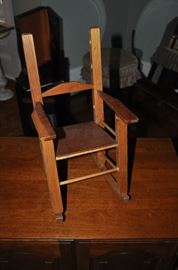 Doll rocking chair. Needs repair