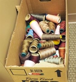 Large Assortment of Embroidery Thread on Spools