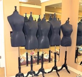 Body Forms/Mannequins, Qty 5, Adjustable Height