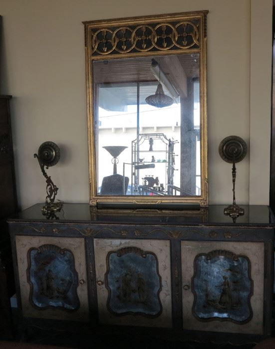 Venetian credenza decorative mirror 