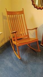 Signed oak and hickory rocker - Krasnak designs