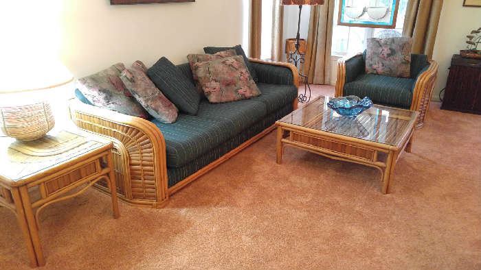 Rattan living room set