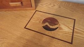 Inlaid wood design detail