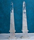 26. PAIR OF ROCK CRYSTAL OBELISKS