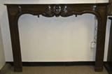 30. LOUIS XV STYLE CARVED WALNUT FIREPLACE SURROUND