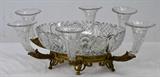 40. FRENCH GILT BRONZE AND CUT CRYSTAL EPERGNE