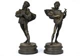 71. LALOULETTE: "PAIR OF MINSTREL FIGURES"