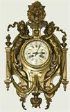 77. FRENCH GILT BRONZE FIGURAL CARTEL CLOCK