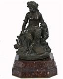133. AFTER CLAUDE-MICHEL CLODION "SEATED FEMALE SATYR WITH CHERUB"