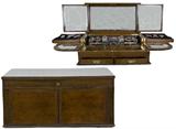 161. EDWARDIAN SILVER AND ENAMEL GENTLEMAN'S VANITY SET