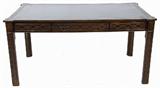 162. GEORGE III STYLE MAHOGANY LIBRARY TABLE