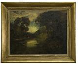 165. WILLIAM KEITH: "PASTORAL SCENE WITH CATTLE"