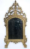 206. LOUIS XV GILTWOOD AND GESSO MIRROR