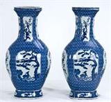 234. PAIR OF CHINESE BLUE AND WHITE VASES