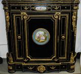 253. NAPOLEAN III EBONIZED SIDE CABINET