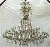 266. FRENCH STYLE THIRTY-SIX CRYSTAL CHANDELIER