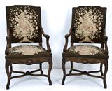 277. SUITE OF TWELVE LOUIS XV PROVINCIAL FRUITWOOD DINING CHAIRS