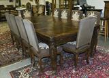 278. FRENCH PROVINCIAL FRUITWOOD DINING TABLE