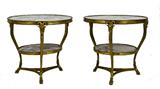 300. PAIR OF FRENCH STYLE GILT BRONZE AND MARBLE GUIERDON
