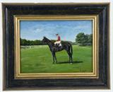 318. PIERRE-GASTON RIGAUD: "PORTRAIT WITH JOCKEY UP"