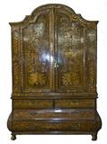 321. DUTCH MAHOGANY AND MARQUETRY KAS