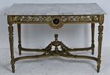 330. LOUIS XVI STYLE GILTWOOD SALON TABLE