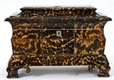 342. REGENCY TORTOISE TEA CADDY