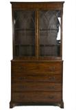365. REGENCY STYLE MAHOGANY SECRETAIRE/BOOKCASE