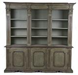 417. NEOCLASSICAL STYLE GREEN PAINTED BOOKCASE