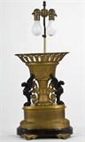 427. EMPIRE GILT BRONZE AND BRONZE GARNITURE