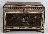 428. MOORISH TORTOISE AND MOTHER-OF-PEARL INLAID TRUNK