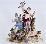 478. MEISSEN PORCELAIN MYTHOLOGICAL GROUP