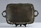 495. EDWARDIAN SILVER TEA TRAY