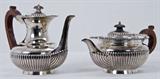 501. GEORGE VI SILVER COFFEE POT AND TEA POT