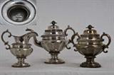 505. AMERICAN SILVER THREE-PIECE TEA SERVICE
