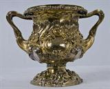 507. GEORGE IV SILVER GILT WINE BUCKET