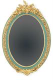 76. PAIR OF LOUIS XVI STYLE PAINTED AND PARCEL GILT MIRRORS