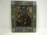 333. RUSSIAN ICON OF MADONNA AND CHILD