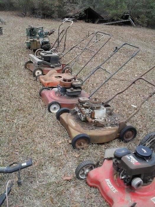 Old lawn mowers