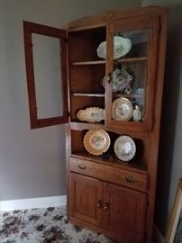 Corner Oak Curio Cabinet