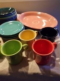 Fiestaware Large Platters, Fiestaware mugs